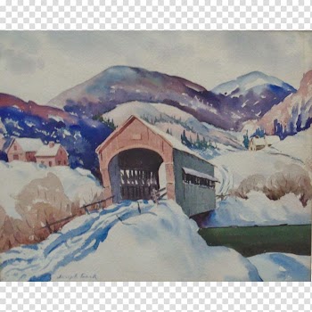 Watercolor painting Watercolor Landscape Bridge Landscape painting, painting transparent background PNG clipart
