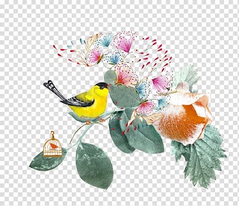 Watercolor painting, Watercolor Painting Birds transparent background PNG clipart