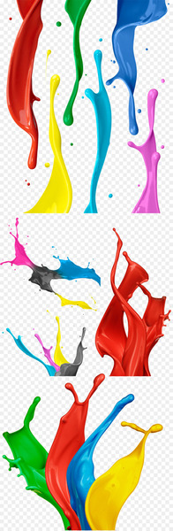 Watercolor painting Watercolor painting Clip art - 5 kinds of color paint splashes 