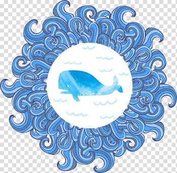 Watercolor painting Wave Illustration, Dolphin pattern transparent background PNG clipart