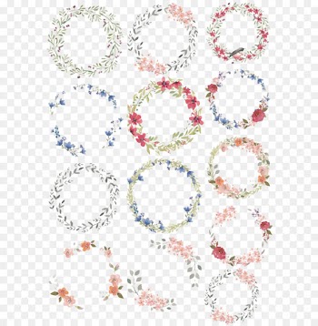 Watercolor painting Wreath Drawing Illustration - Vector watercolor wreaths 