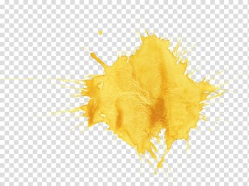 Watercolor painting, YELLOW transparent background PNG clipart