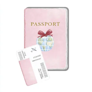 Watercolor Passport and Boarding Pass Clip Art Watercolor Passport and Boarding Pass Clip Art
