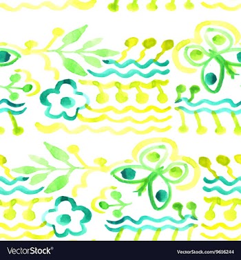 Watercolor pattern Abstract floral background vector image