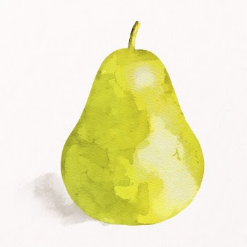 Watercolor pear clipart, fruit illustration | Free PSD Illustration - rawpixel