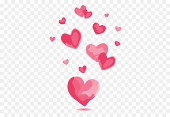 Watercolor pink love vector material 