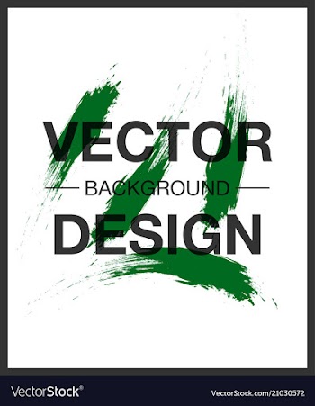 Watercolor poster square acrylic stroke card vector image