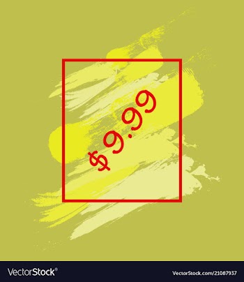 Watercolor poster square acrylic stroke card vector image