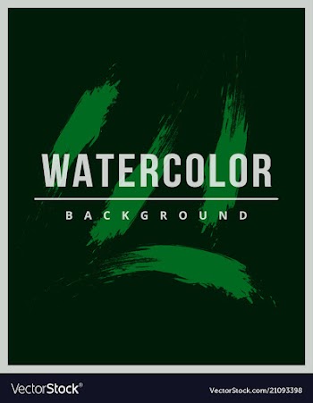 Watercolor poster square acrylic stroke card vector image