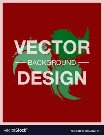 Watercolor poster square acrylic stroke card vector image