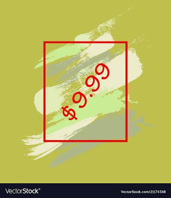 Watercolor poster square acrylic stroke card vector image