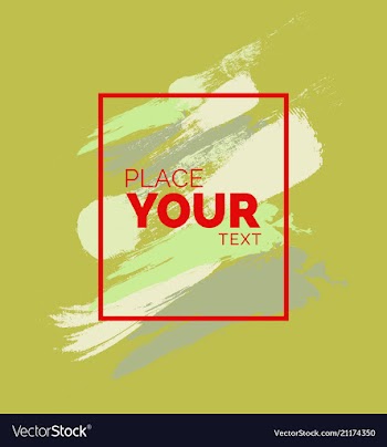 Watercolor poster square acrylic stroke card vector image