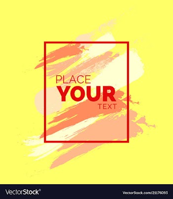 Watercolor poster square acrylic stroke card vector image