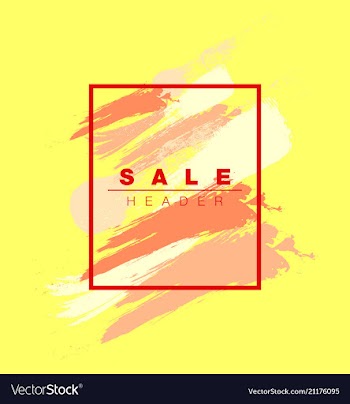 Watercolor poster square acrylic stroke card vector image