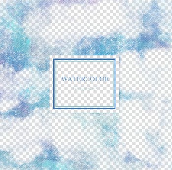 Watercolor-printed paper, Watercolor painting Graphic design, Watercolor blue clouds transparent background PNG clipart