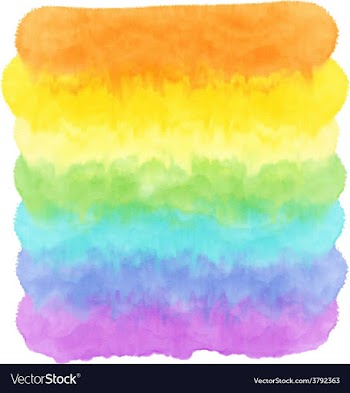 Watercolor rainbow vector image