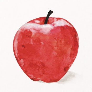 Watercolor red apple clipart, fruit | Free PSD Illustration - rawpixel