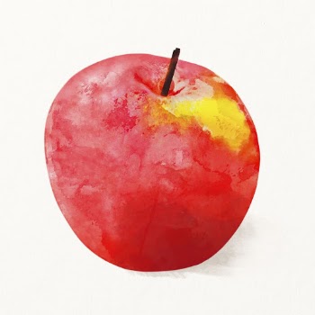 Watercolor red apple illustration, fruit | Free Photo Illustration - rawpixel