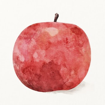 Watercolor red apple illustration, fruit | Free Photo Illustration - rawpixel