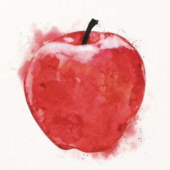 Watercolor red apple illustration, fruit | Free Photo Illustration - rawpixel