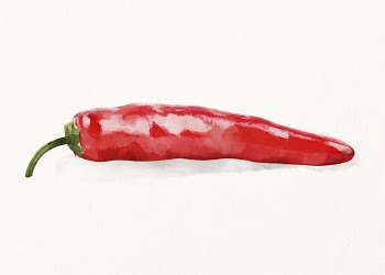 Watercolor red chili illustration, vegetable | Free Photo Illustration - rawpixel