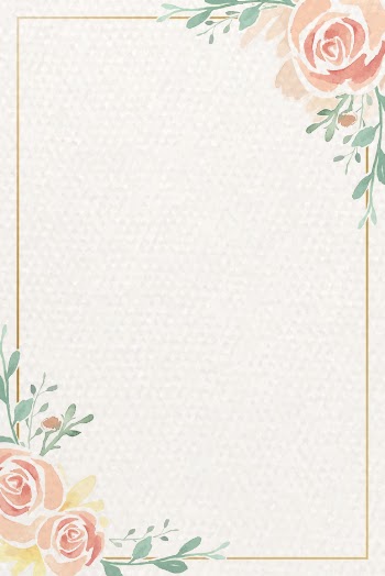 Watercolor rose frame