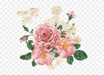 Watercolor Roseflower Drawingsprintable Paperprintable - Floral Vintage Background Flower