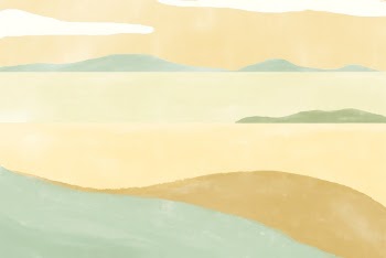 Watercolor seaside background aesthetic nature | Free Photo - rawpixel