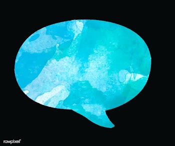 Watercolor speech bubble vector in blue | Free stock vector - 473285