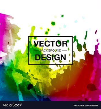 Watercolor splatter background vector image