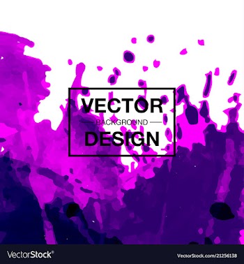 Watercolor splatter background vector image
