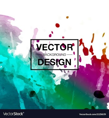 Watercolor splatter background vector image