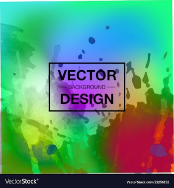 Watercolor splatter background vector image