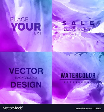 Watercolor splatter background vector image
