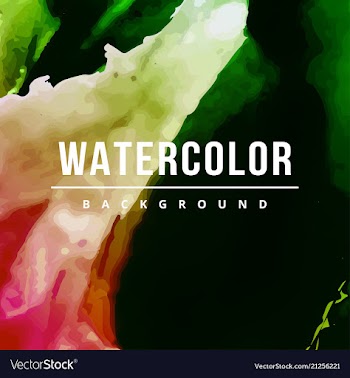Watercolor splatter background vector image