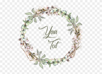 Watercolor Spring Floral Frame With Typography Vector, - Flower