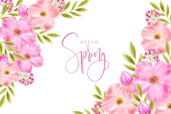 Watercolor spring wallpaper theme Free Vector