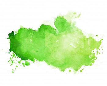 Watercolor stain texture in green color shade Free Vector