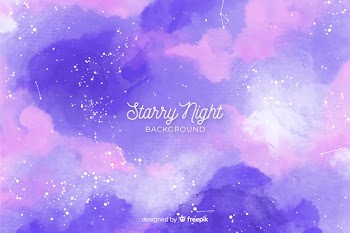 Watercolor starry night background Free Vector
