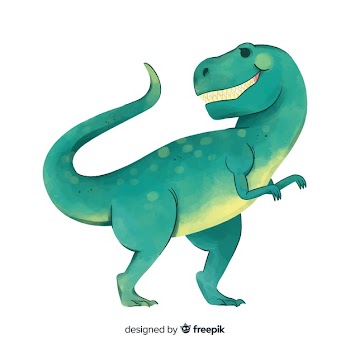 Watercolor t-rex background Free Vector