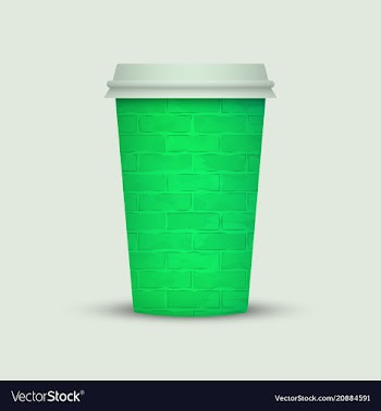 Watercolor take away coffee cup creative design vector image