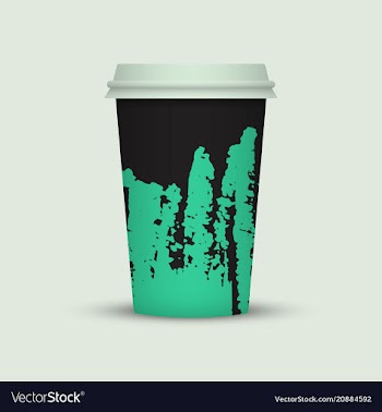 Watercolor take away coffee cup creative design vector image