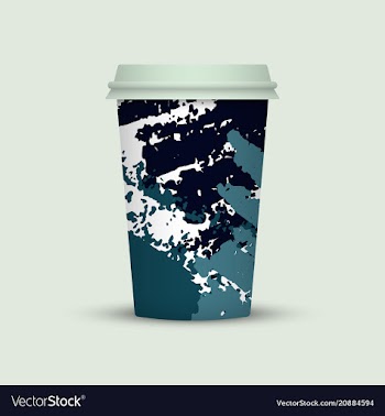 Watercolor take away coffee cup creative design vector image