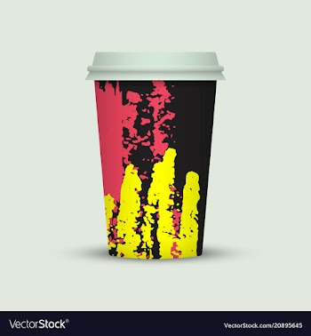 Watercolor take away coffee cup creative design vector image