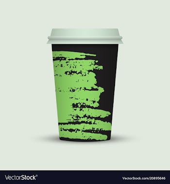 Watercolor take away coffee cup creative design vector image