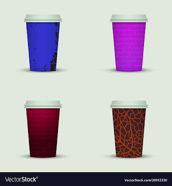 Watercolor take away coffee cup creative design vector image
