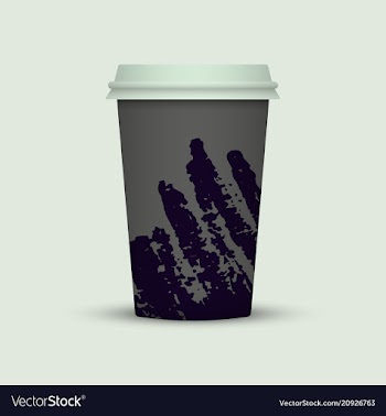Watercolor take away coffee cup creative design vector image