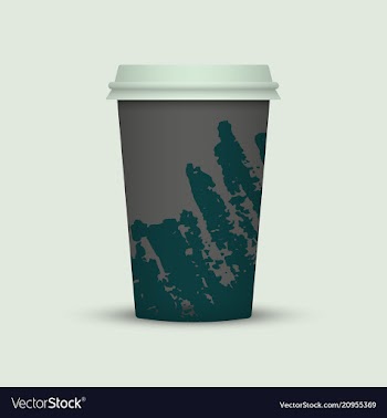Watercolor take away coffee cup creative design vector image