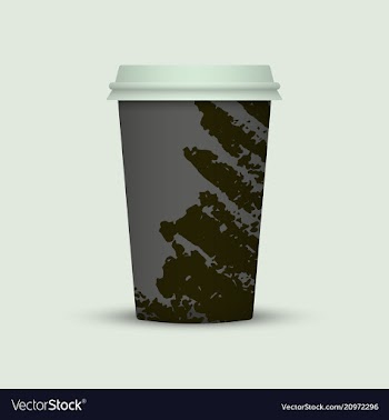 Watercolor take away coffee cup creative design vector image