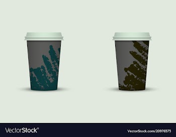 Watercolor take away coffee cup creative design vector image
